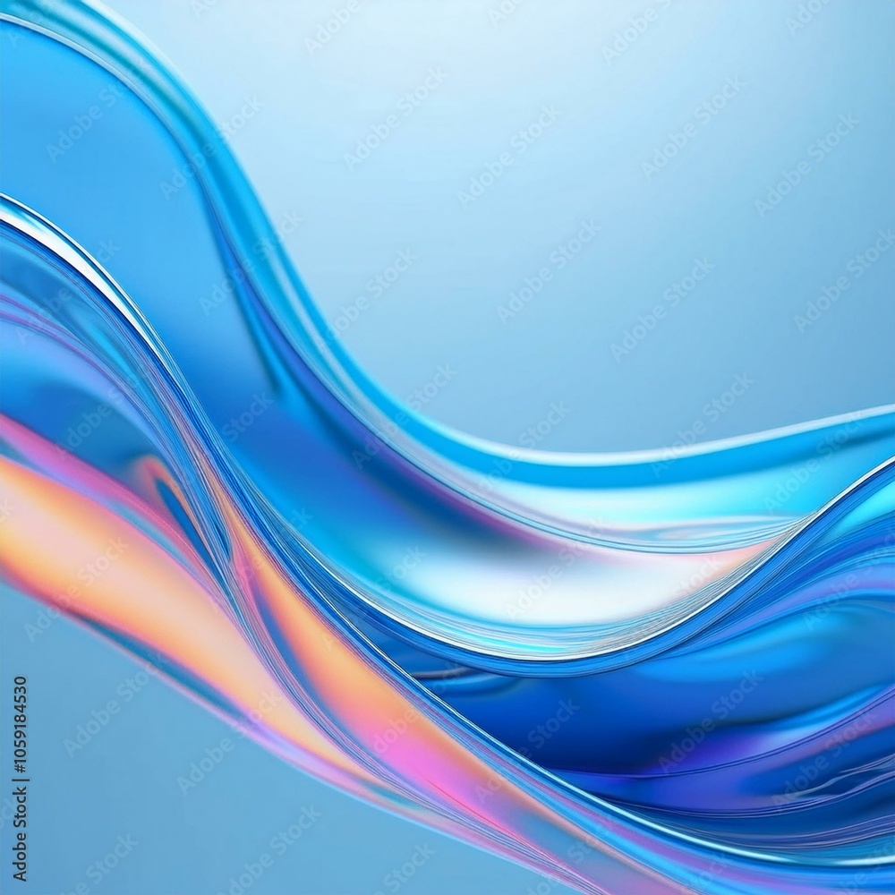 Naklejka premium Flowing curve lines background, 3d rendering.
