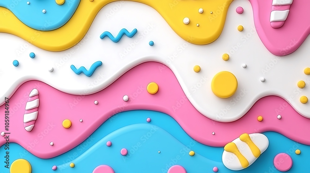 Abstract 3D Background with Colorful Shapes Simple Neutral Background with Free Space for Design Abstract 3D Background with Colorful Shapes Simple Neutral Background with Free Space for Design