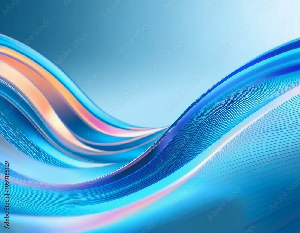 Obraz premium Flowing curve lines background, 3d rendering.