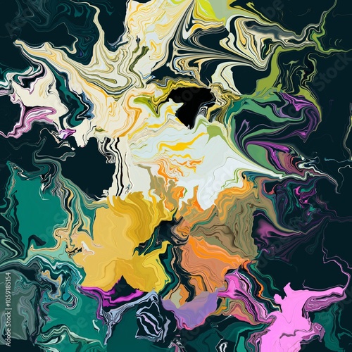 Abstract Turbulent Color Swirls