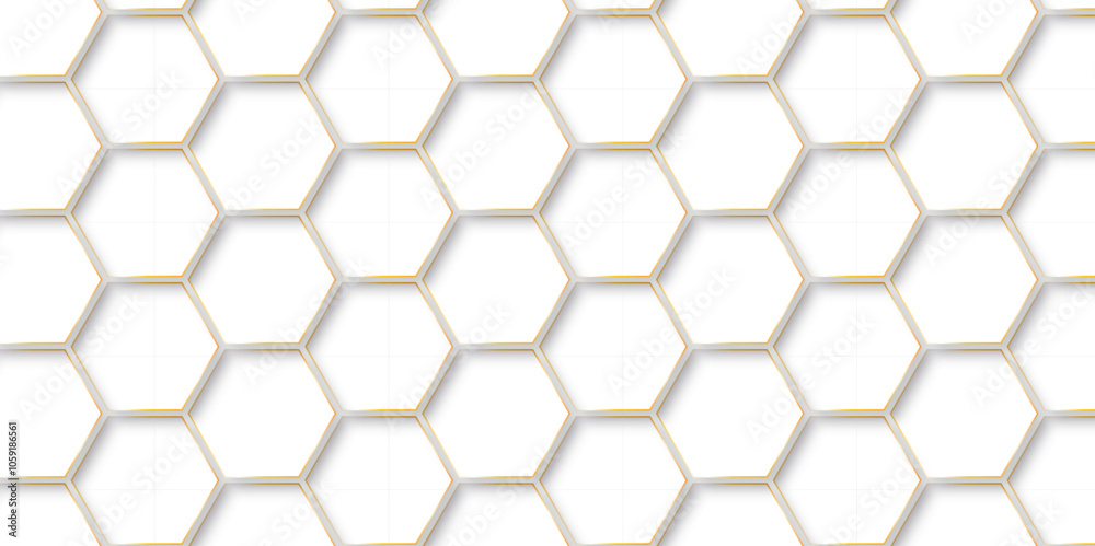 Hexagon background technology texture. Abstract hexagonal mesh cell Surface polygon pattern with glowing hexagon paper texture and futuristic business. Abstract honeycomb mosaic white background.
Hexagon background technology texture. Abstract hexagonal mesh cell Surface polygon pattern with glowing hexagon paper texture and futuristic business. Abstract honeycomb mosaic white background.