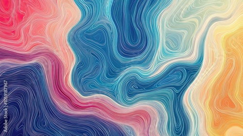 Abstract Swirling Pattern in Vibrant Colors