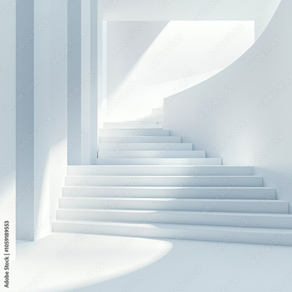 Obraz premium White Staircase.