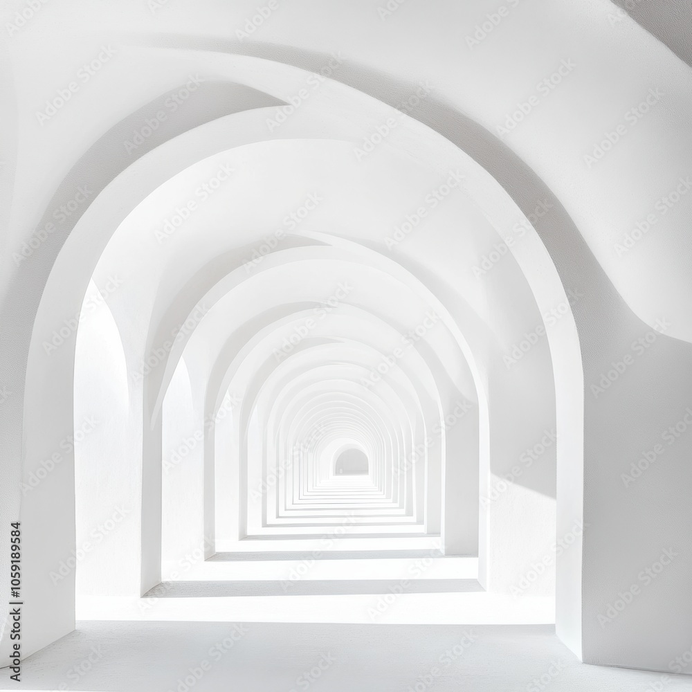 White Archway Tunnel. White Archway Tunnel.
