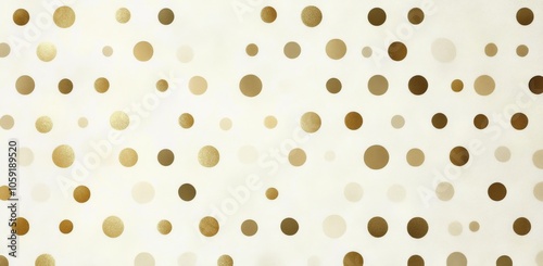 Golden polka dots create a shimmering background for artistic projects or cel...