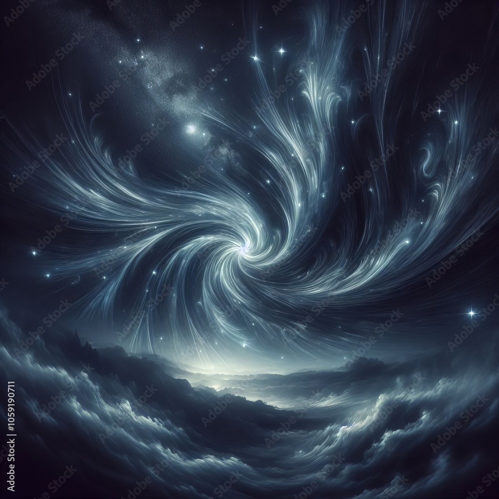Swirling Star Fog – Stars are blurred into swirling patterns r Swirling Star Fog – Stars are blurred into swirling patterns r