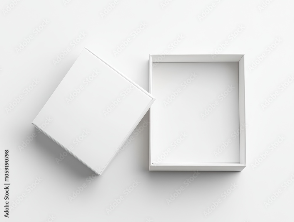 Open White Box Mockup. Open White Box Mockup.