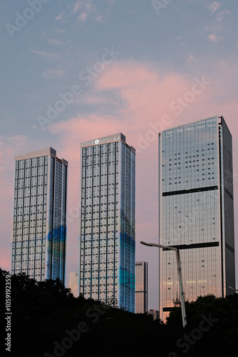 Three tall buildings in Changsha China