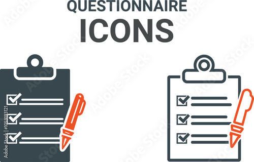 Clipboard icon. Checklist with gear, checkmarks, magnifier and pencil. Quality check line sign. Check List flat line icon. Form icon. Clipboard with gear technical support check list - stock vector.