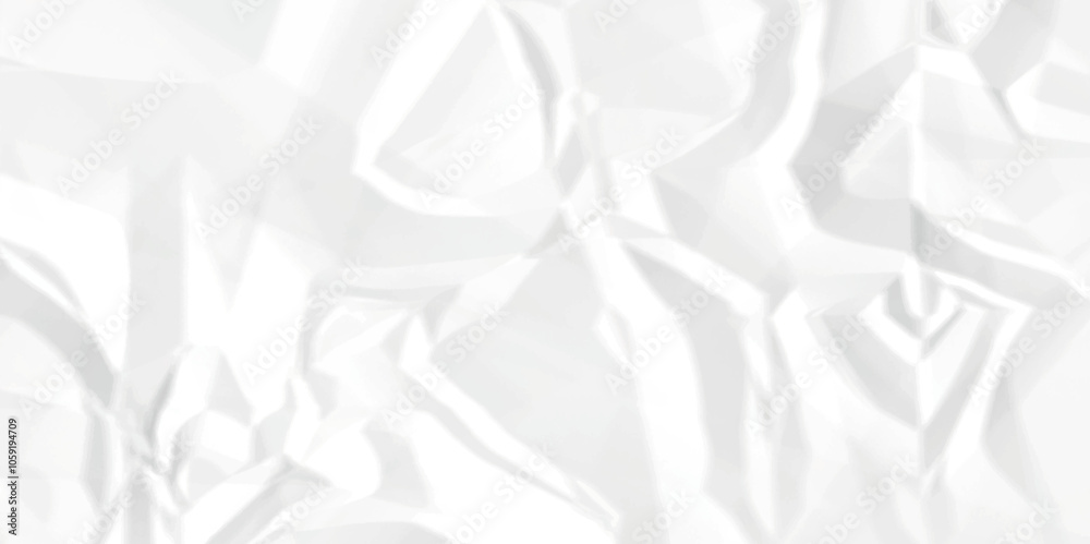 Fototapeta premium White crumpled paper texture. White wrinkled paper texture. White paper texture. White crumpled and top view textures can be used for background of text or any contents.