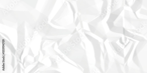 White crumpled paper texture. White wrinkled paper texture. White paper texture. White crumpled and top view textures can be used for background of text or any contents.