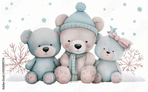 Three Bears in Winter