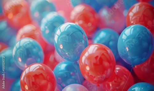 Colorful Balloons Floating in the Air During a Festive Celebration