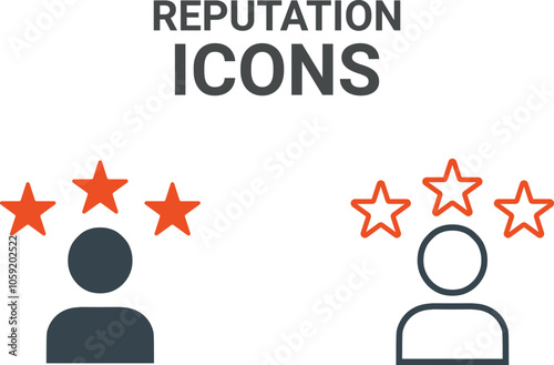 Reputation icon Concept on white background