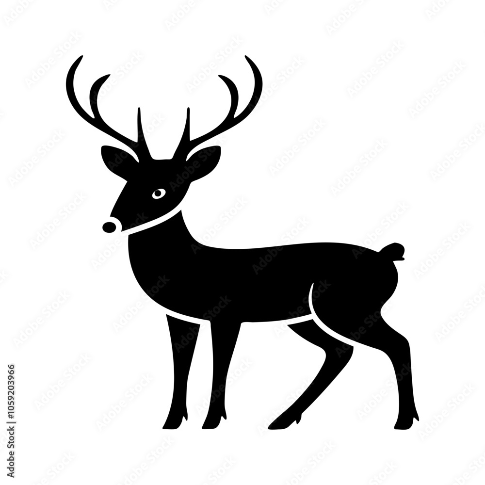 Obraz premium deer vector icon