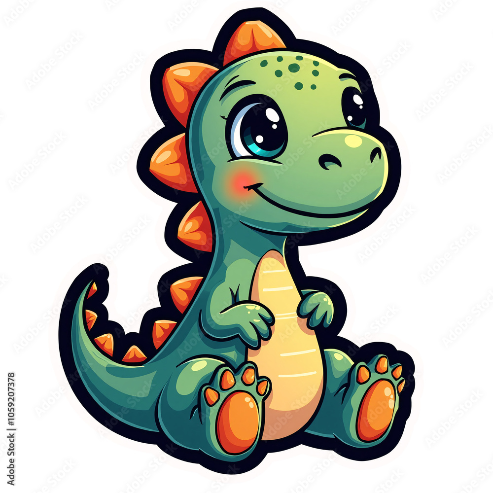 Chibi dinosaur character, stylized in a cute and colorful manner. Chibi dinosaur character, stylized in a cute and colorful manner.