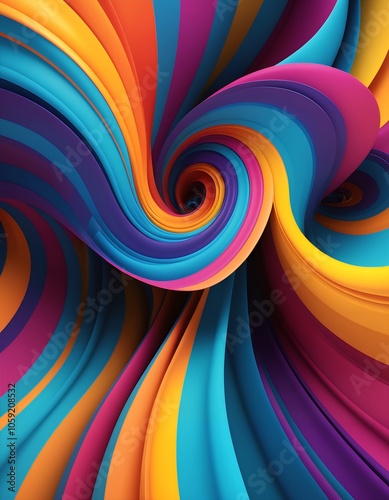 Bright abstract swirling colors