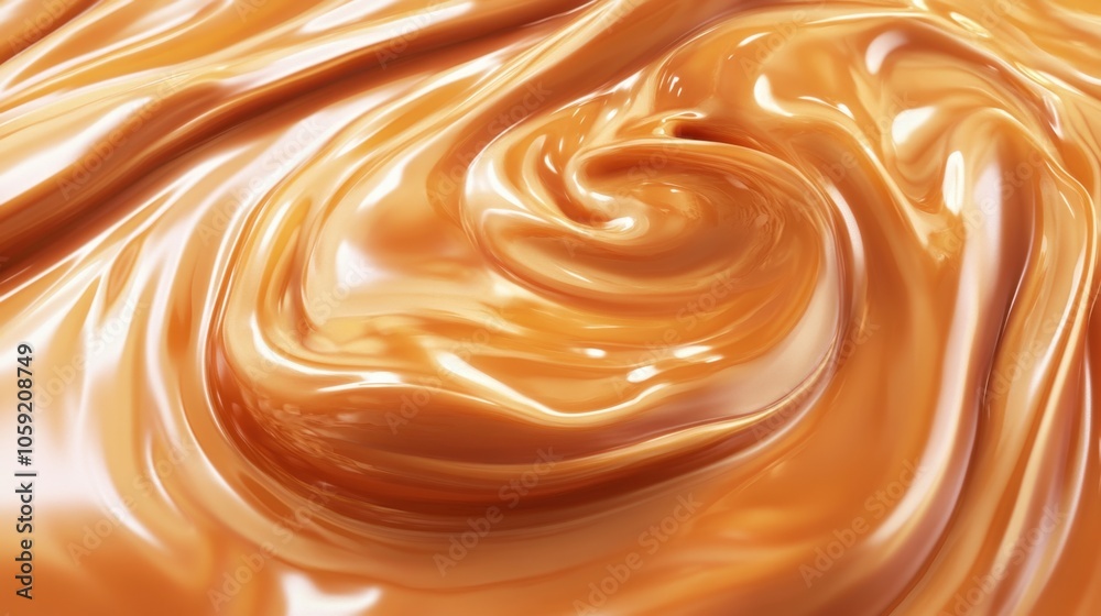 Smooth and Glossy Caramel Swirl for Culinary Use Smooth and Glossy Caramel Swirl for Culinary Use