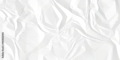 White crumpled paper texture. White wrinkled paper texture. White paper texture. White crumpled and top view textures can be used for background of text or any contents.