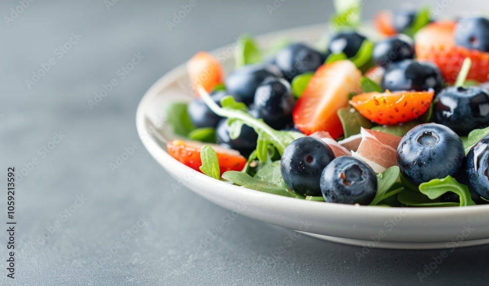 Blueberry Salad With Greens and Prosciutto Blueberry Salad With Greens and Prosciutto