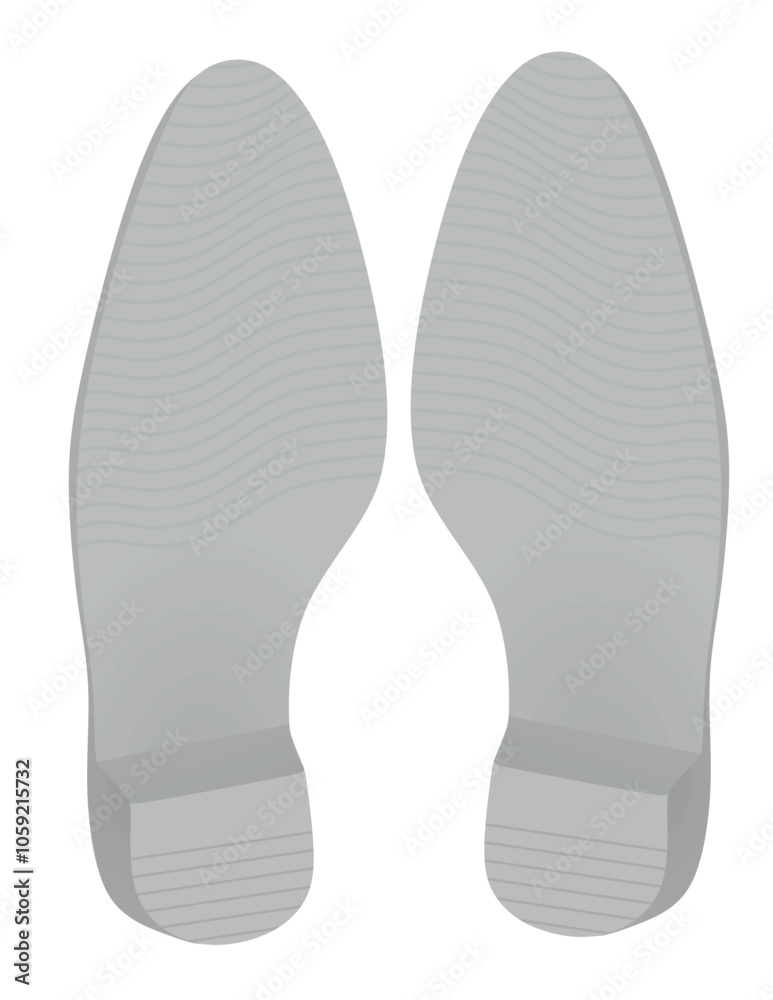 Elegant shoe footprint. vector illustration Elegant shoe footprint. vector illustration