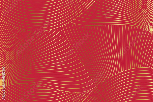 Backgorund Abstract Line Gold and red Potrait