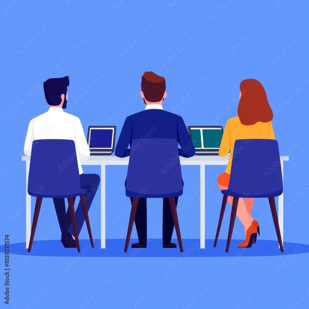 Diverse Professionals in a Digital Workspace Setting Diverse Professionals in a Digital Workspace Setting