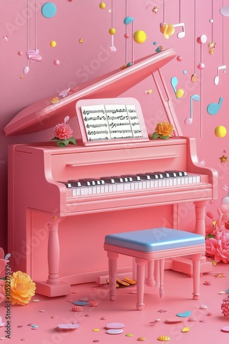 Close-up view of piano keys during a music practice session in a cozy room