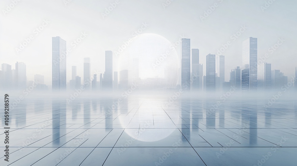 Futuristic Urban Landscape: Dubai's CBD Skyline with Digital Commerce and Automotive Advertising Futuristic Urban Landscape: Dubai's CBD Skyline with Digital Commerce and Automotive Advertising