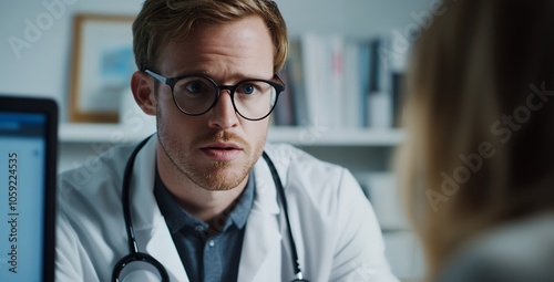 A doctor is currently seeing a patient.