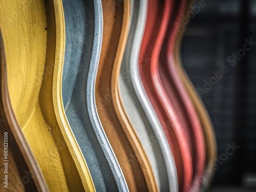 Abstract Blurred Waves in Orange, Blue, and Red for Minimalist Wallpapers and Advertising