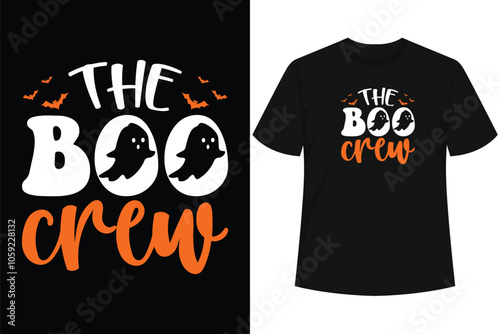 Halloween The Boo Crew Ghost Spooky Family Matching T-Shirt