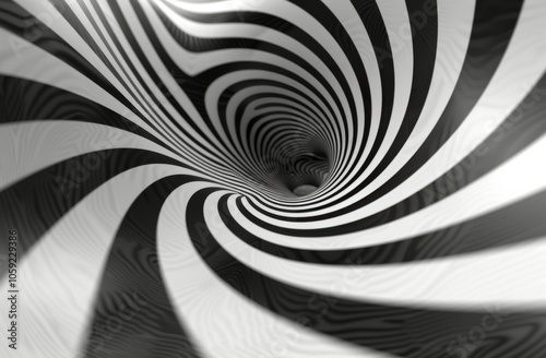 Black And White Spiral Pattern Abstract Background