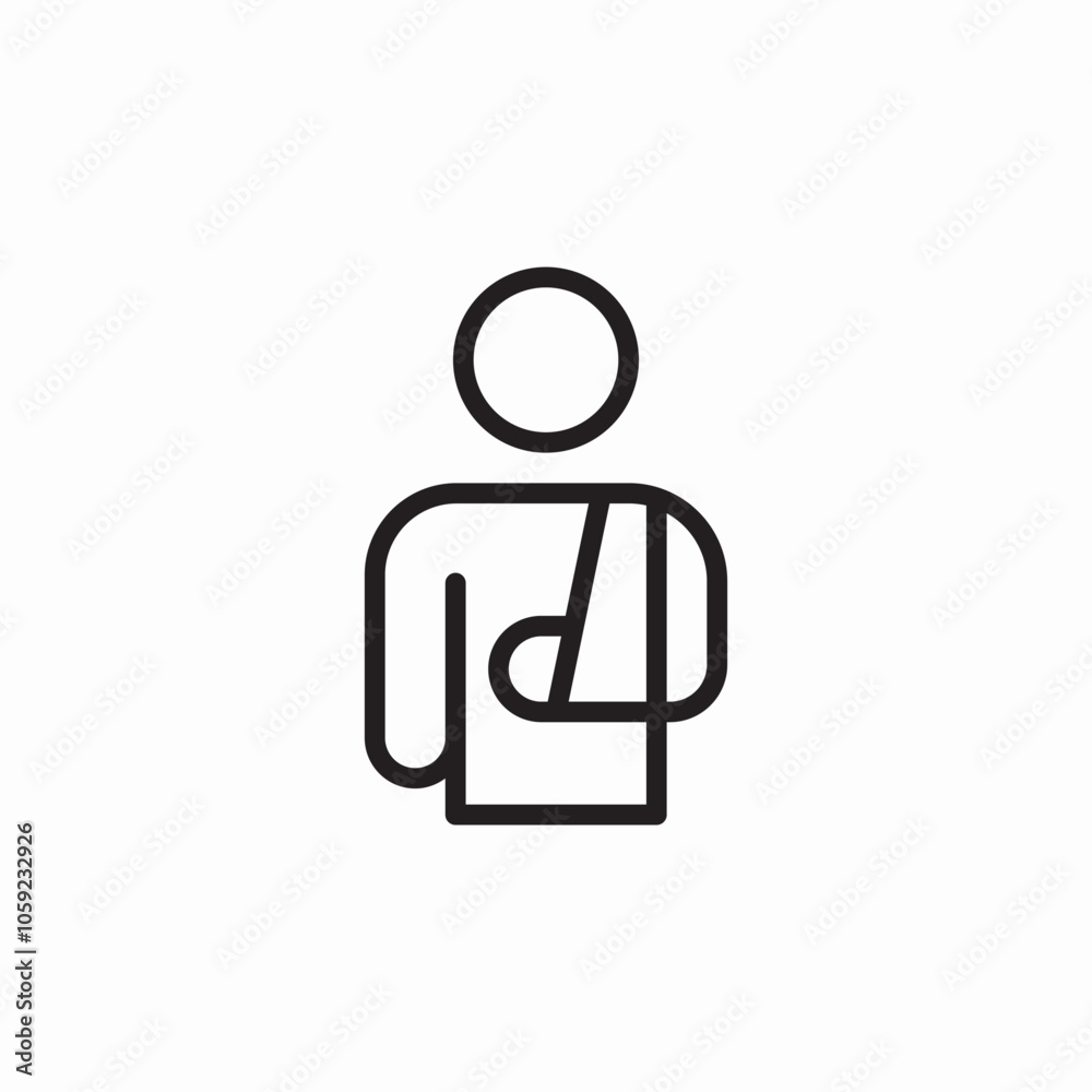 arm injury icon sign vector arm injury icon sign vector