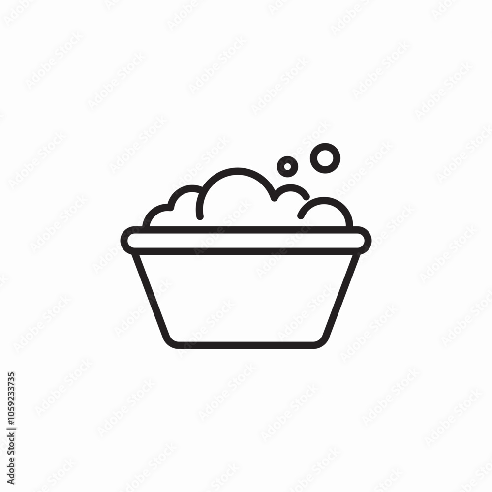 basin foam wash icon sign vector basin foam wash icon sign vector