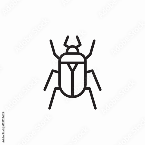 bug insect icon sign vector