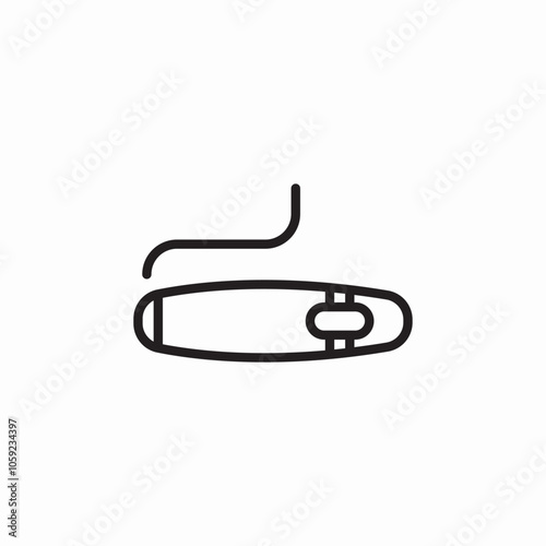cigar smoke icon sign vector
