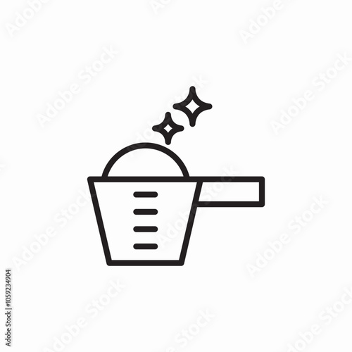 detergent scoop icon sign vector