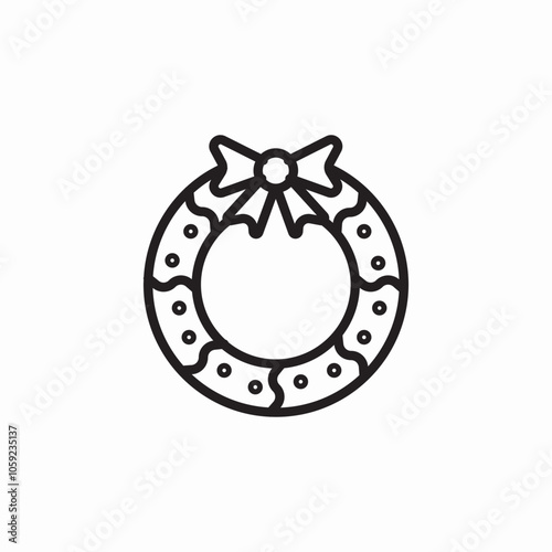 door ring holiday icon sign vector