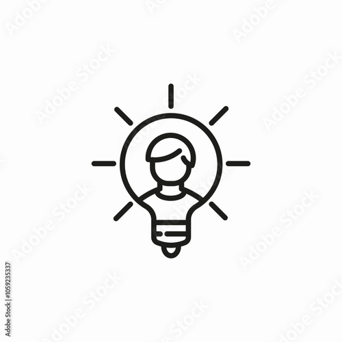 employee idea bulb icon sign vector