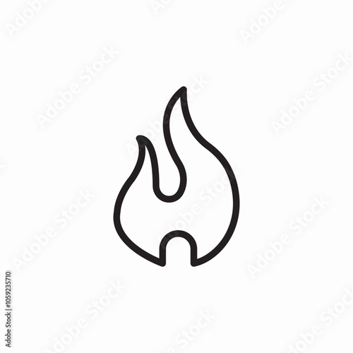 fire burn icon sign vector