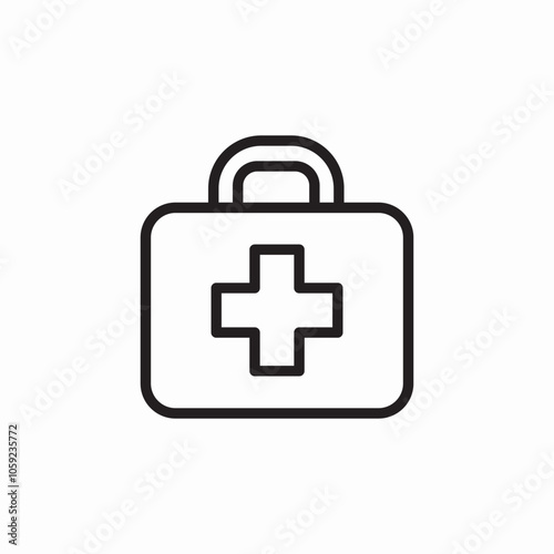 first aid kit icon sign vector