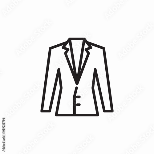 female suit jacket icon sign vector