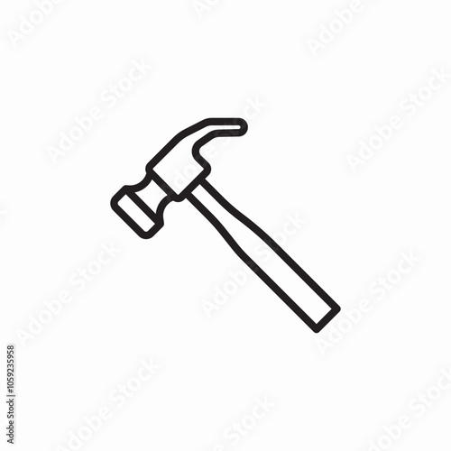 hammer tool icon sign vector