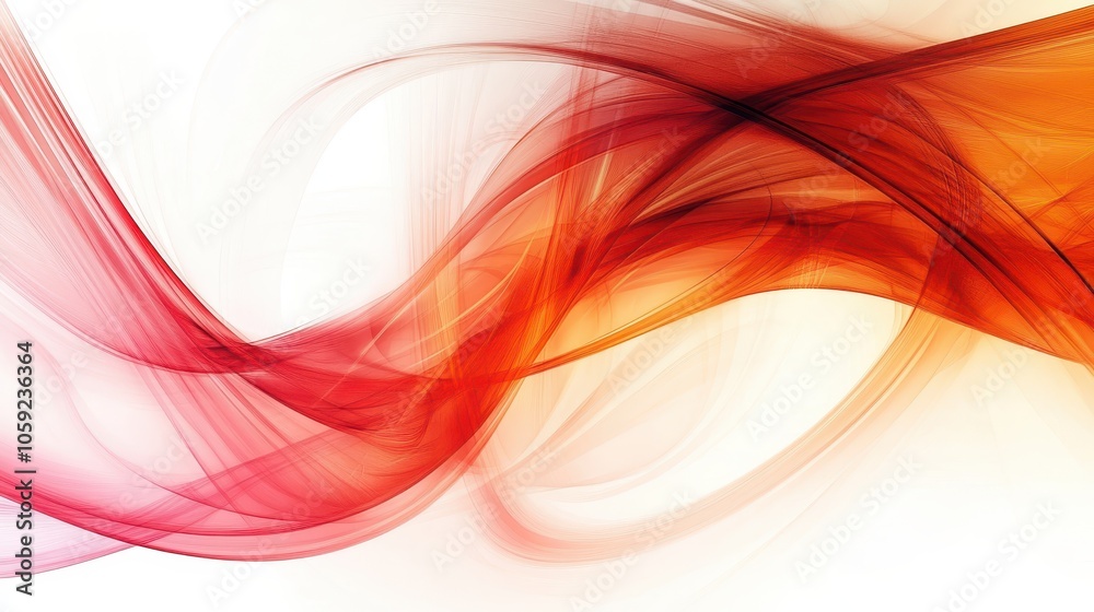 Naklejka premium Abstract Red and Orange Swirling Design, Digital Art, Background, Texture, Pattern