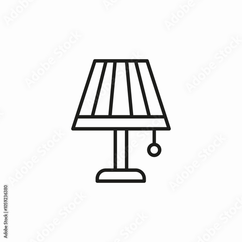 nightstand lamp icon sign vector