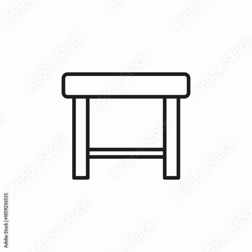 seat stool icon sign vector
