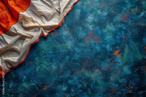 Textured Indian Flag With Ashoka Chakra Detail