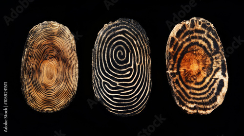 Fingerprints have three main patterns: arch, loop, and whorl.