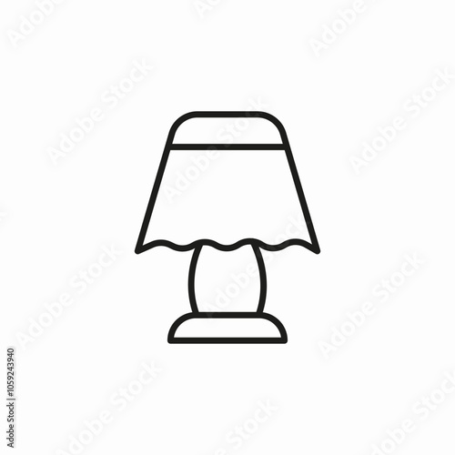 lamp nightstand icon sign vector
